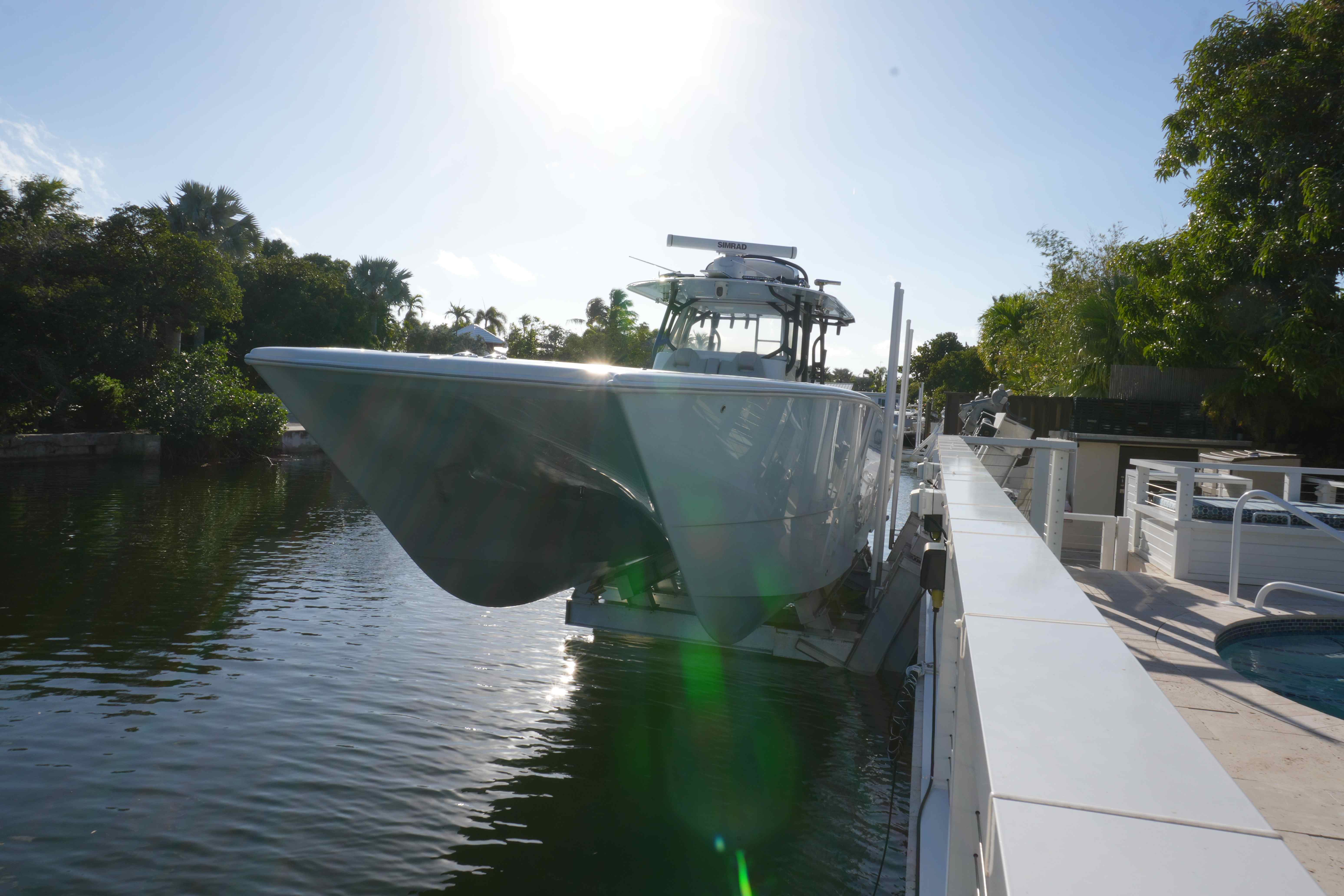 Clean boat exterior