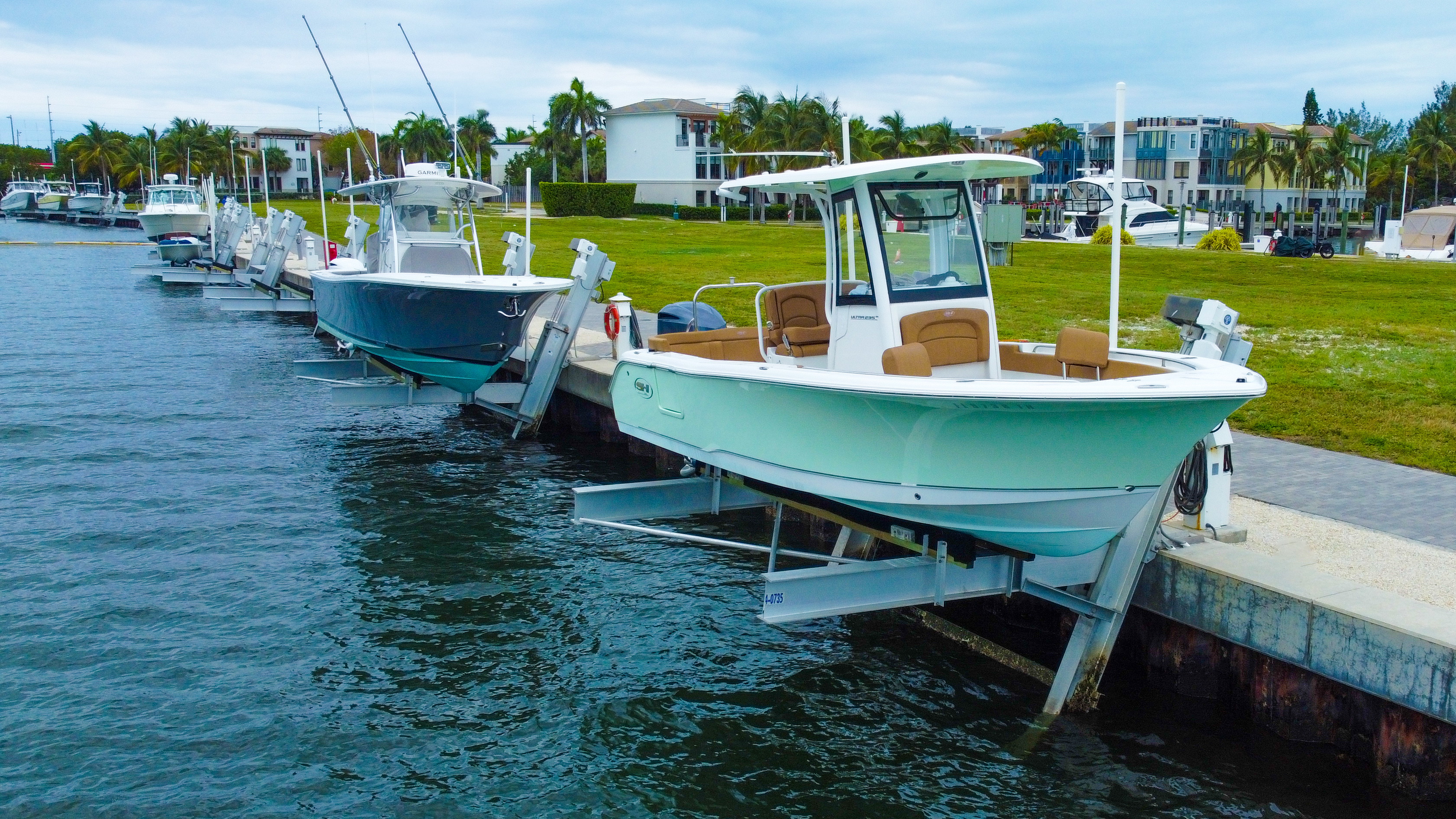 Marina with boats